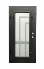 SBM Oslo 3/0x6/8 Exterior Single Wrought Iron Prehung Door