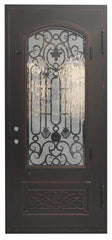 SBM Palace 3/6x8/0 Exterior Wrought Iron Prehung Single Door