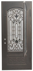 SBM Palace 3/6x8/0 Exterior Wrought Iron Prehung Single Door