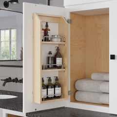 9" Wood Door Mount Spice Rack