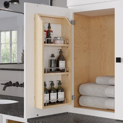 9" Wood Door Mount Spice Rack