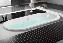 Sienna Acrylic Drop-In Whirlpool Bathtub in White or 66