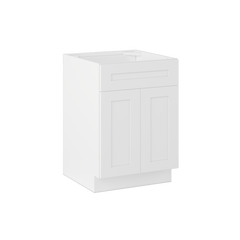 Sink Base Kitchen Cabinet SB24 Alpina White LessCare 24 in. width 34.5 in. height 24 in. depth - Kitchen Cabinets