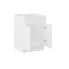 Sink Base Kitchen Cabinet SB24 Alpina White LessCare 24 in. width 34.5 in. height 24 in. depth - Kitchen Cabinets