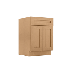 Sink Base Kitchen Cabinet SB24 Shaker Toffee LessCare 24 in. width 34.5 in. height 24 in. depth - Kitchen Cabinets
