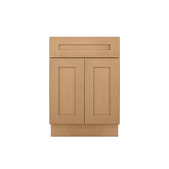 Sink Base Kitchen Cabinet SB24 Shaker Toffee LessCare 24 in. width 34.5 in. height 24 in. depth - Kitchen Cabinets