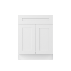 Sink Base Kitchen Cabinet SB27 Alpina White LessCare 27 in. width 34.5 in. height 24 in. depth - Kitchen Cabinets