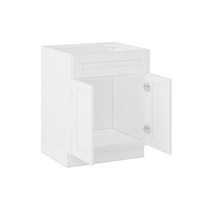Sink Base Kitchen Cabinet SB27 Alpina White LessCare 27 in. width 34.5 in. height 24 in. depth - Kitchen Cabinets