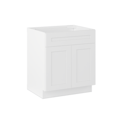 Sink Base Kitchen Cabinet SB30 Alpina White LessCare 30 in. width 34.5 in. height 24 in. depth - Kitchen Cabinets