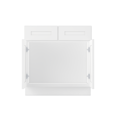 Sink Base Kitchen Cabinet SB33 Alpina White LessCare 33 in. width 34.5 in. height 24 in. depth - Kitchen Cabinets