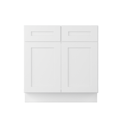 Sink Base Kitchen Cabinet SB33 Alpina White LessCare 33 in. width 34.5 in. height 24 in. depth - Kitchen Cabinets