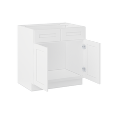 Sink Base Kitchen Cabinet SB33 Alpina White LessCare 33 in. width 34.5 in. height 24 in. depth - Kitchen Cabinets