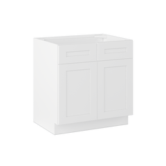 Sink Base Kitchen Cabinet SB33 Alpina White LessCare 33 in. width 34.5 in. height 24 in. depth - Kitchen Cabinets