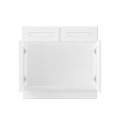 Sink Base Kitchen Cabinet SB36 Alpina White LessCare 36 in. width 34.5 in. height 24 in. depth - Kitchen Cabinets