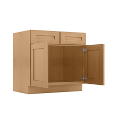 Sink Base Kitchen Cabinet SB36 Shaker Toffee LessCare 36 in. width 34.5 in. height 24 in. depth - Kitchen Cabinets