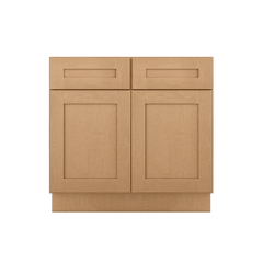 Sink Base Kitchen Cabinet SB36 Shaker Toffee LessCare 36 in. width 34.5 in. height 24 in. depth - Kitchen Cabinets