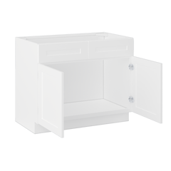 Sink Base Kitchen Cabinet SB42 Alpina White LessCare 42 in. width 34.5 in. height 24 in. depth - Kitchen Cabinets
