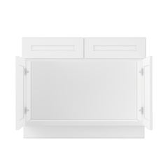 Sink Base Kitchen Cabinet SB42 Alpina White LessCare 42 in. width 34.5 in. height 24 in. depth - Kitchen Cabinets