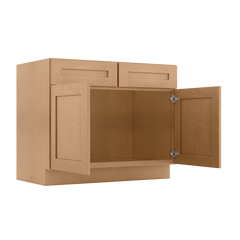 Sink Base Kitchen Cabinet SB42 Shaker Toffee LessCare 42 in. width 34.5 in. height 24 in. depth - Kitchen Cabinets