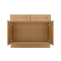 Sink Base Kitchen Cabinet SB42 Shaker Toffee LessCare 42 in. width 34.5 in. height 24 in. depth - Kitchen Cabinets