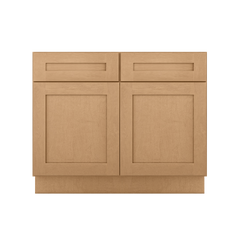 Sink Base Kitchen Cabinet SB42 Shaker Toffee LessCare 42 in. width 34.5 in. height 24 in. depth - Kitchen Cabinets
