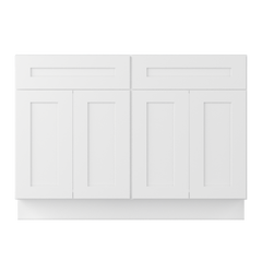 Sink Base Kitchen Cabinet SB48 Alpina White LessCare 48 in. width 34.5 in. height 24 in. depth - Kitchen Cabinets