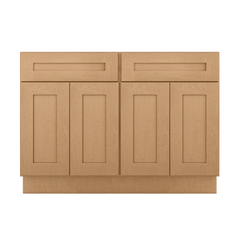 Sink Base Kitchen Cabinet SB48 Shaker Toffee LessCare 48 in. width 34.5 in. height 24 in. depth - Kitchen Cabinets