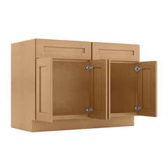 Sink Base Kitchen Cabinet SB48 Shaker Toffee LessCare 48 in. width 34.5 in. height 24 in. depth - Kitchen Cabinets