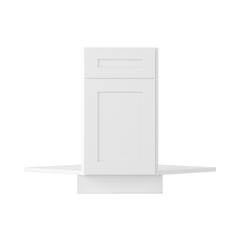 Sink Front Corner Base Kitchen Cabinet SFC36 Alpina White LessCare 34.5 in. height 36 in. depth - Kitchen Cabinets