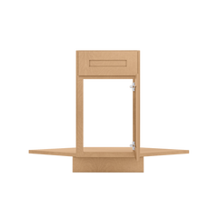 Sink Front Corner Base Kitchen Cabinet SFC36 Shaker Toffee LessCare 34.5 in. height 36 in. depth - Kitchen Cabinets