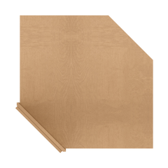 Sink Front Corner Base Kitchen Cabinet SFC36 Shaker Toffee LessCare 34.5 in. height 36 in. depth - Kitchen Cabinets