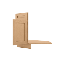 Sink Front Corner Base Kitchen Cabinet SFC36 Shaker Toffee LessCare 34.5 in. height 36 in. depth - Kitchen Cabinets