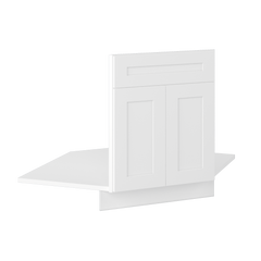 Sink Front Corner Base Kitchen Cabinet SFC42 Alpina White LessCare 34.5 in. height 42 in. depth - Kitchen Cabinets