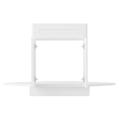 Sink Front Corner Base Kitchen Cabinet SFC42 Alpina White LessCare 34.5 in. height 42 in. depth - Kitchen Cabinets