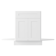 Sink Front Corner Base Kitchen Cabinet SFC42 Alpina White LessCare 34.5 in. height 42 in. depth - Kitchen Cabinets