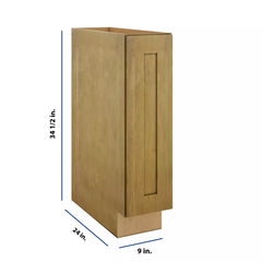 Modernform Cabinet Natural Shaker 09" W X 34 1/2" H X 24" D Base w/Spice Rack