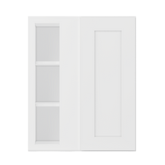 Square Corner Wall Blind Reversible Kitchen Cabinet SC2430 Alpina White LessCare 24 in. width 30 in. height 12 in.