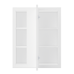 Square Corner Wall Blind Reversible Kitchen Cabinet SC2430 Alpina White LessCare 24 in. width 30 in. height 12 in.