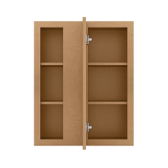 Square Corner Wall Blind Reversible Kitchen Cabinet SC2430 Shaker Toffee LessCare 24 in. width 30 in. height 12 in.