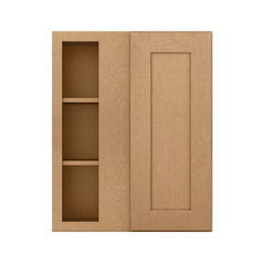 Square Corner Wall Blind Reversible Kitchen Cabinet SC2430 Shaker Toffee LessCare 24 in. width 30 in. height 12 in.
