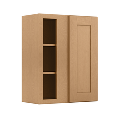Square Corner Wall Blind Reversible Kitchen Cabinet SC2430 Shaker Toffee LessCare 24 in. width 30 in. height 12 in.