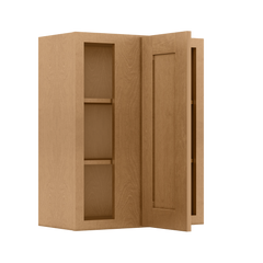 Square Corner Wall Blind Reversible Kitchen Cabinet SC2430 Shaker Toffee LessCare 24 in. width 30 in. height 12 in.