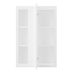 Square Corner Wall Blind Reversible Kitchen Cabinet SC2436 Alpina White LessCare 24 in. width 36 in. height 12 in.