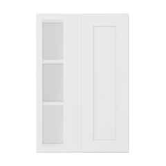 Square Corner Wall Blind Reversible Kitchen Cabinet SC2436 Alpina White LessCare 24 in. width 36 in. height 12 in.
