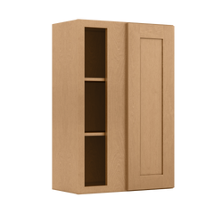 Square Corner Wall Blind Reversible Kitchen Cabinet SC2436 Shaker Toffee LessCare 24 in. width 36 in. height 12 in.