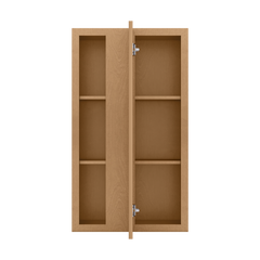 Square Corner Wall Blind Reversible Kitchen Cabinet SC2442 Shaker Toffee LessCare 24 in. width 42 in. height 12 in.