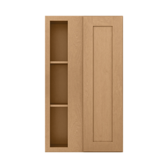 Square Corner Wall Blind Reversible Kitchen Cabinet SC2442 Shaker Toffee LessCare 24 in. width 42 in. height 12 in.