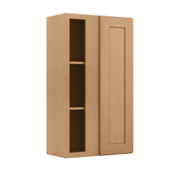 Square Corner Wall Blind Reversible Kitchen Cabinet SC2442 Shaker Toffee LessCare 24 in. width 42 in. height 12 in.