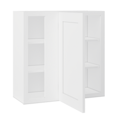 Square Corner Wall Blind Reversible Kitchen Cabinet SC3030 Alpina White LessCare 30 in. width 30 in. height 12 in.