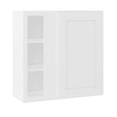 Square Corner Wall Blind Reversible Kitchen Cabinet SC3030 Alpina White LessCare 30 in. width 30 in. height 12 in.
